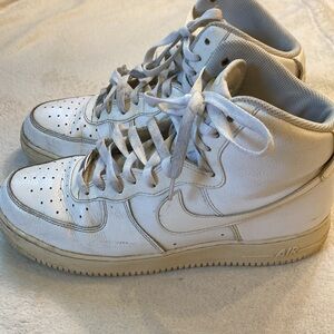 Nike Air white leather high tops 315121-115